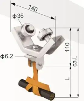 Уголковая кабельная тележка ASR-40 для круглого кабеля